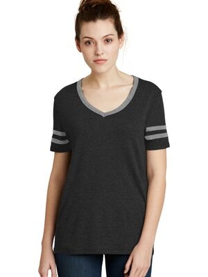 DISCONTINUED  Alternative Women's Varsity Vintage 50/50 Tee. AA5058