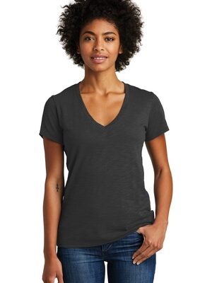 DISCONTINUED  Alternative Women's Weathered Slub So-Low V-Neck Tee. AA6097