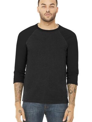 BELLA+CANVAS  ®  Unisex 3/4-Sleeve Baseball Tee. BC3200