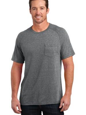 DISCONTINUED  District Made ®  Mens Tri-Blend Pocket Tee. DM340