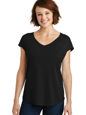 DISCONTINUED  District  ®  Women's Drapey Cross-Back Tee. DM416
