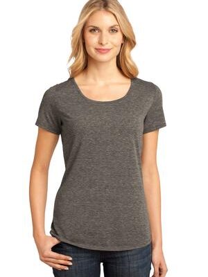 DISCONTINUED District Made ®  - Ladies Tri-Blend Lace Tee. DM441