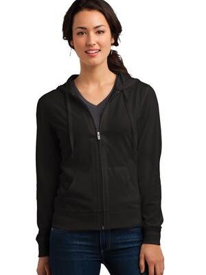 District ®  Women's Fitted Jersey Full-Zip Hoodie. DT2100