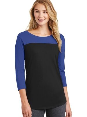 DISCONTINUED  District ®  Women's Rally 3/4-Sleeve Tee. DT2700