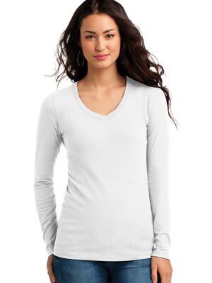 DISCONTINUED  District ®  Juniors The Concert Tee ®  Long Sleeve V-Neck. DT5201