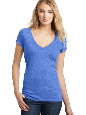 DISCONTINUED  District ®  Juniors Very Important Tee ®  Deep V-Neck. DT6502