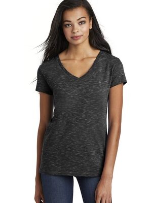 DISCONTINUED  District  ®  Women's Medal V-Neck Tee. DT664