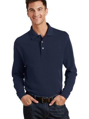 DISCONTINUED  Port Authority ®  Long Sleeve Heavyweight Cotton Pique Polo. K320