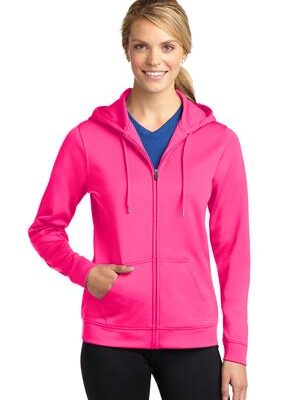DISCONTINUED  Sport-Tek ®  Ladies Sport-Wick ®  Fleece Full-Zip Hooded Jacket. LST238