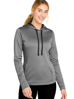 Sport-Tek  ®  Women's PosiCharge  ®  Sport-Wick  ®  Heather Fleece Hooded Pullover. LST264