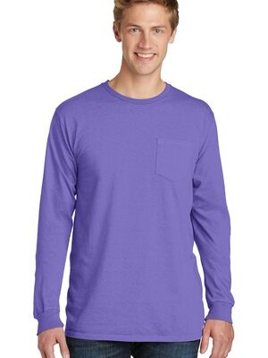 DISCONTINUED  Port & Company ®  Beach Wash ®  Garment-Dyed Long Sleeve Pocket Tee  PC099LSP