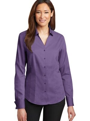DISCONTINUED  Red House ®  - Ladies French Cuff Non-Iron Pinpoint Oxford Shirt. RH63