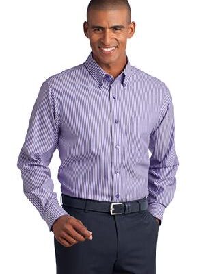 DISCONTINUED  Red House ®  - Stripe Non-Iron Pinpoint Oxford. RH64
