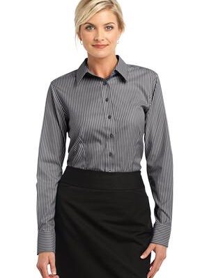 DISCONTINUED  Red House ®  - Ladies Stripe Non-Iron Pinpoint Oxford. RH65